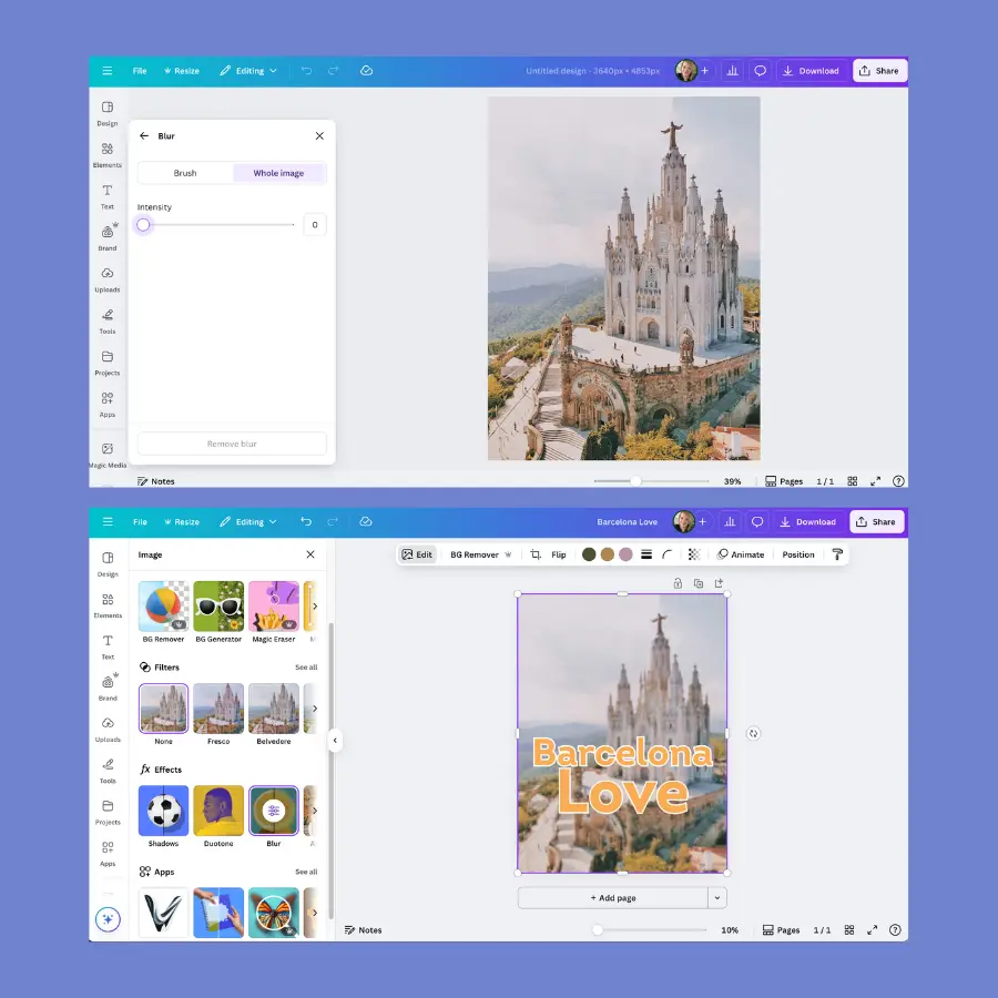 How To Use The Canva Blur Technique